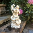 thumbnail image 5 of Homestyles 16 in. Antique White Poseidon Ruler of Sea Sitting on Rock Nautical Beach Large Mermaid Statue, 5 of 6