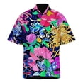 thumbnail image 1 of Camisa De Botones Para Hombre Camisa de manga corta con estampado digital 3d de ocio de tendencia de moda de playa de turismo de vacaciones de verano para hombres (Navy, S), 1 of 4