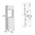 thumbnail image 4 of Nmkwnr Wood Pantry Cabinet with 1 Drawer and 2 Open Shelf, 4 Doors Storage Cabinet for Living Room, Dining Room, Kitchen, White, 4 of 7