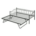BTMWAY Daybed with Trundle Included, Twin Size Metal Daybed Frame with