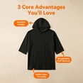 thumbnail image 3 of Guluxicc Men's Linen Hoodie Shirts Short Sleeve Athletic Shirts for Everyday Gym Workout Summer Casual Outfits, 3 of 8