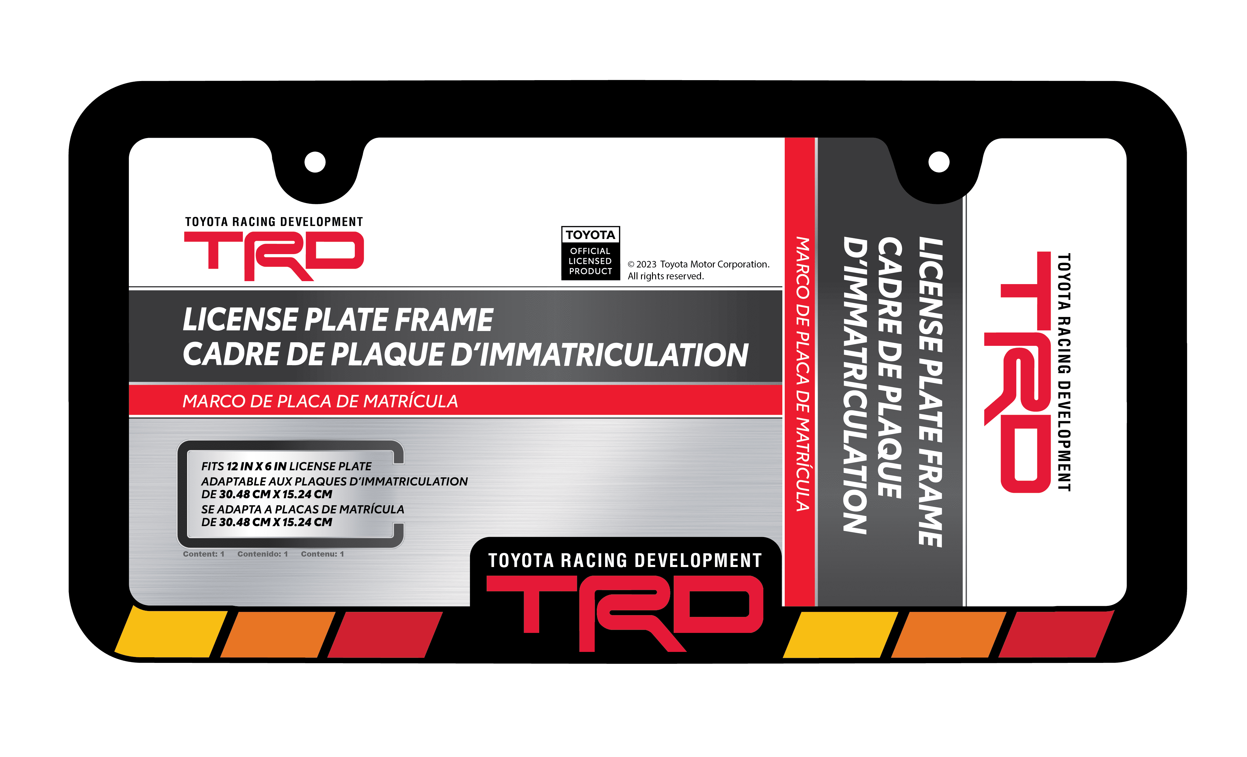 Toyota TRD Black Metal License Plate Frame