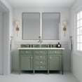 thumbnail image 3 of James Martin Vanities 650-V60D-SC-3WZ 60 in. Brittany Double Vanity with 3CM White Zeus Top  Smokey Celadon, 3 of 6