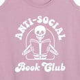 thumbnail image 3 of Instant Message - Anti Social Book Club Skeleton - Women's Racerback Tank Top, 3 of 6