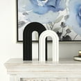 thumbnail image 2 of 9", 7"H Black Wooden Layered Arch Geometric Sculpture, by CosmoLiving by Cosmopolitan (2 Count), 2 of 11
