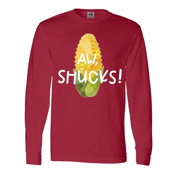 Inktastic Aw, Shucks Corn on the Cob Humor Long Sleeve T-Shirt