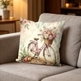 thumbnail image 4 of Lksixu Throw Pillow Covers, 18x18 Inch Peony Flowers Print Pillow Cases with Zipper, Soft and Breathable Velvet Pillowcases, Farmhouse Decorative Cushion Covers for Couch Sofa Bedroom & Living Room, 4 of 5
