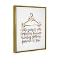 thumbnail image 2 of Stupell Industries Clothe Yourself Motivational Fashion Quote Floral Calligraphy Graphic Art Metallic Gold Floating Framed Canvas Print Wall Art, Design by Imperfect Dust, 2 of 5
