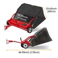 thumbnail image 6 of 48" Tow-Behind Lawn Sweeper, 25.16 Cu.ft Large Hopper Leaf & Grass Collector, Adjustable Height, Easy Dumping Rope, Heavy Duty Yard Cleanup Tool for Lawn Tractor ATV,Universal Hitch,Red, 6 of 6