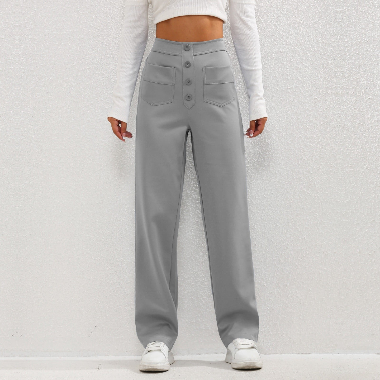 Dndkilg Wide Leg Dress Pants for Women High Waisted Straight
