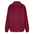 thumbnail image 4 of FAWUUDO Men's Hoodies Casual Pullover Hooded Sweatshirt Long Sleeve Quarter Zip Hoody Tops With Pockets Burgundy, 4 of 8