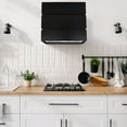 thumbnail image 3 of Akicon 36" Stainless Steel Range Hood, Modern Box Ducted Kitchen Hood with Powerful Vent Motor, Wall Mount, 36"W * 30"H*14"D, Jet Black, 3 of 7