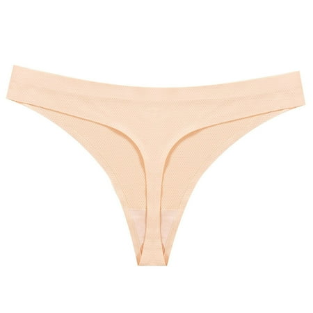 Yuhangmm Women s Panties Women Breathable Soild Ladies Thong Panty Underwear Japanese Bikini Panties