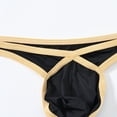 thumbnail image 5 of TANBOM Men's Nylon Sexy Thong Underwear Precise Coverage Bulge Pouch Breathable Comfortable Black L, 5 of 6