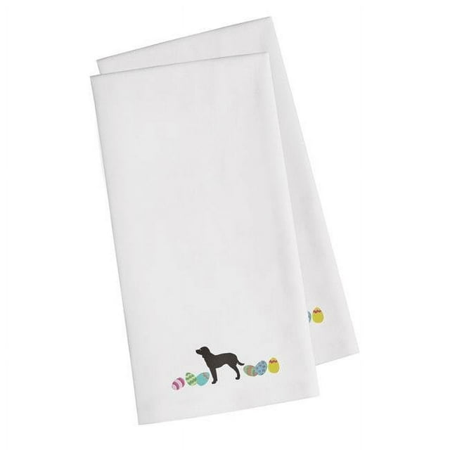 Carolines Treasures CK1597WHTWE American Water Spaniel Easter White Embroidered Kitchen Towel - Set of 2