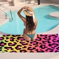 thumbnail image 7 of GZHJMY Beach Towel for Women Girls, Colourful Leopard Print Bath Towel, Oversized Lightweight Sport Towel, 31x71 Inch, 7 of 7
