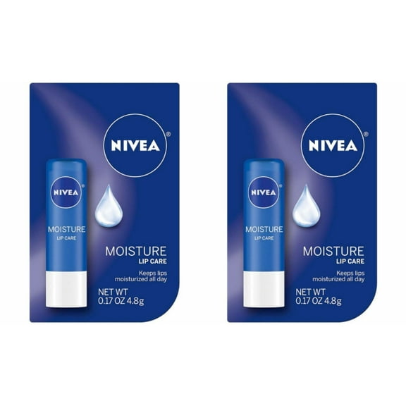NIVEA Moisture Lip Care 0.17 oz. Carded - 2 Pack