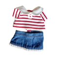 thumbnail image 2 of Ropa para muñecas CUTICAT de 20 cm accesorios para muñecas ropa para muñecas de peluche de moda adorable y desmontable Falda de rayas rojas, 2 of 8