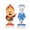 2PC, variant on 11.8" Vintage Christmas Blow Mold Set - Snow Mise Anime Figurine with Lights Tabletop Holiday Decor for Christmas