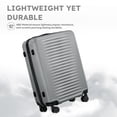 thumbnail image 3 of Gowill 3 Piece Luggage Set 28/24/20 inch Hardside Lightweight Spinner Wheels Carry-on and Checked Suitcase.Silver, 3 of 9