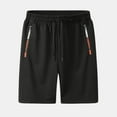 thumbnail image 3 of YLSDY Mens Cotton Linen Shorts Shorts Waist Athletic Shorts Summer Quick Dry Beach Gym Workout Running Casual Shorts Black XXXL, 3 of 5
