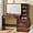 Brown-GLass Top, variant on Aitjunz Vanity Desk with Mirror, Modern Makeup Vanity with 36" Mirror and 5 Drawers, Makeup Vanity Desk for Women and Girls, Bedroom