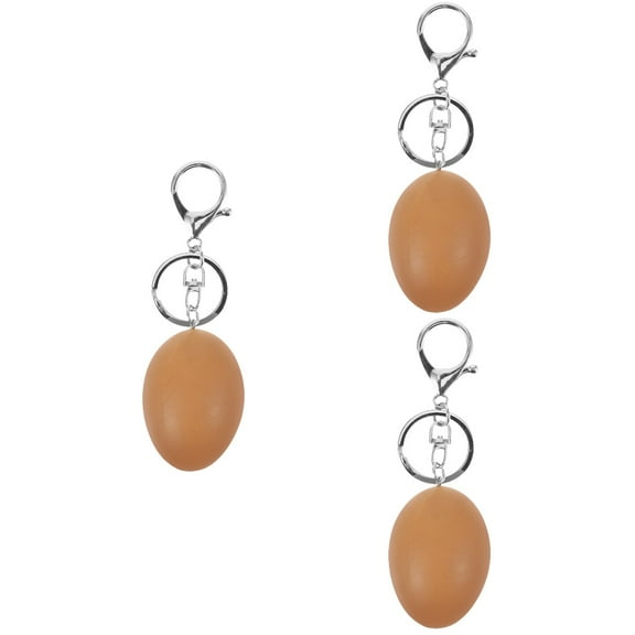 MLINS 3pcs Egg Keychain Gift Bag Pendant Key Ring Ornament Holder Egg Hanging Decoration Accessory