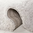 thumbnail image 5 of SAFAVIEH Madrid Miah Solid Polyester Shag Area Rug, Silver, 3' x 5', 5 of 7