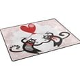 thumbnail image 2 of Coolnut Valentines Beautiful Cats Area Rug Pad - 3x2ft - 100% Light Weight Polyester Fabric for Living - Bedroom, 2 of 6