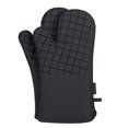 thumbnail image 1 of Guantes de horno Mitones Algodón Estera de aislamiento térmico para microondas Toalla de cocina lavable, Negro 6 piezas Jumpingount HA003893-02, 1 of 7
