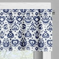 thumbnail image 3 of Ambesonne Navy Blue Valance Pack of 2, Vintage Ikat, 42"X12", Blue White, 3 of 5