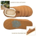 thumbnail image 4 of Needbo Men's Slippers Memory Foam Suede Plush Shearling Lined Slip On Indoor Outdoor Shoes Brown, Size 15-16, 4 of 6