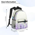 thumbnail image 4 of Easygdp Lavender and Butterfly Casual Laptop Backpack, Large Capacity Schoolpack for School, Travel, Business, 4 of 8
