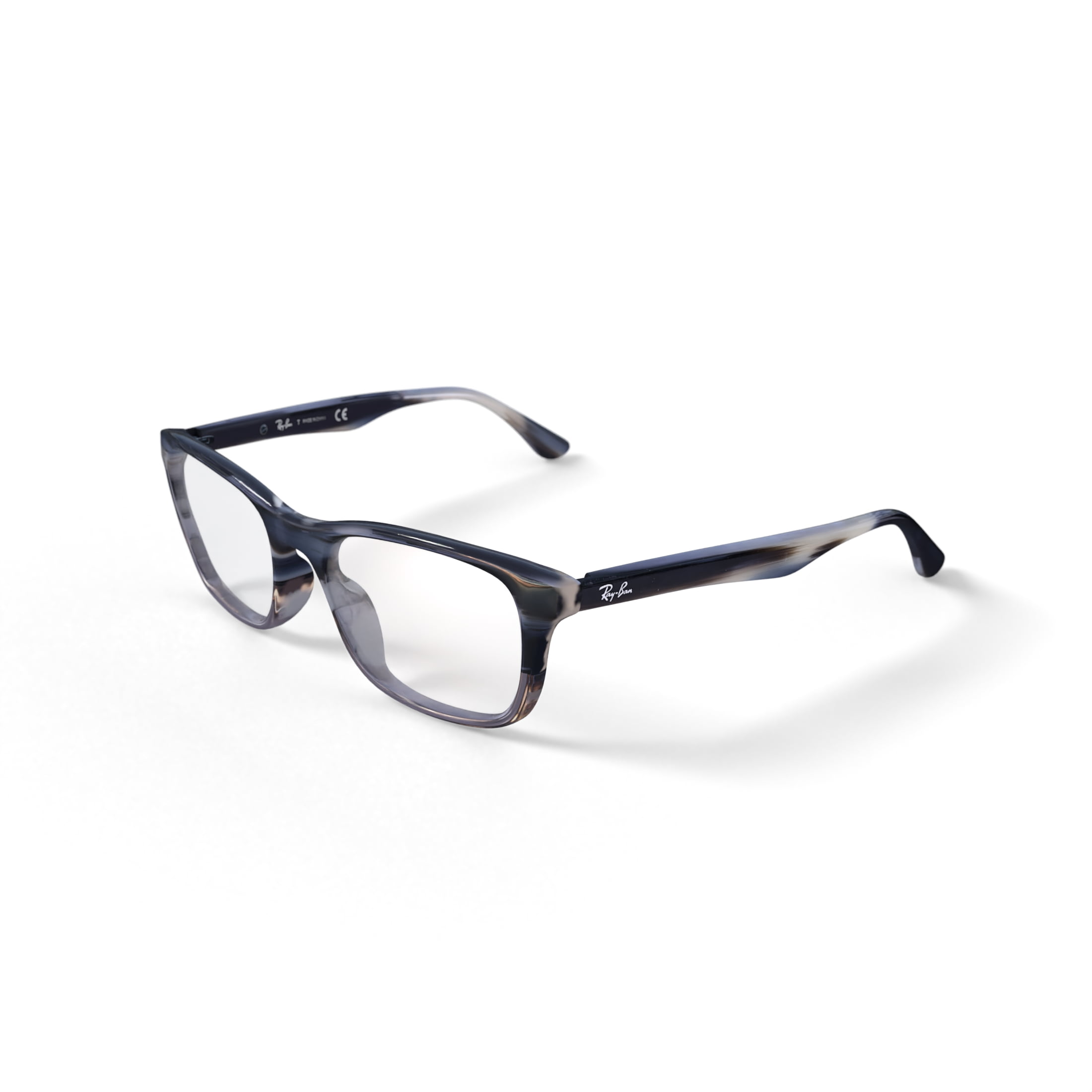 Ray-Ban RB5279 Optics Glasses, Prescription Eyeglasses with Case, Demo Lens/Gray Horn, Size 55