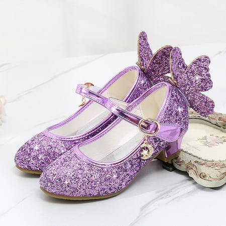 

Infant Kids Baby Girls Crystal Bling Butterfly Single Princess Shoes Sandals Fragarn