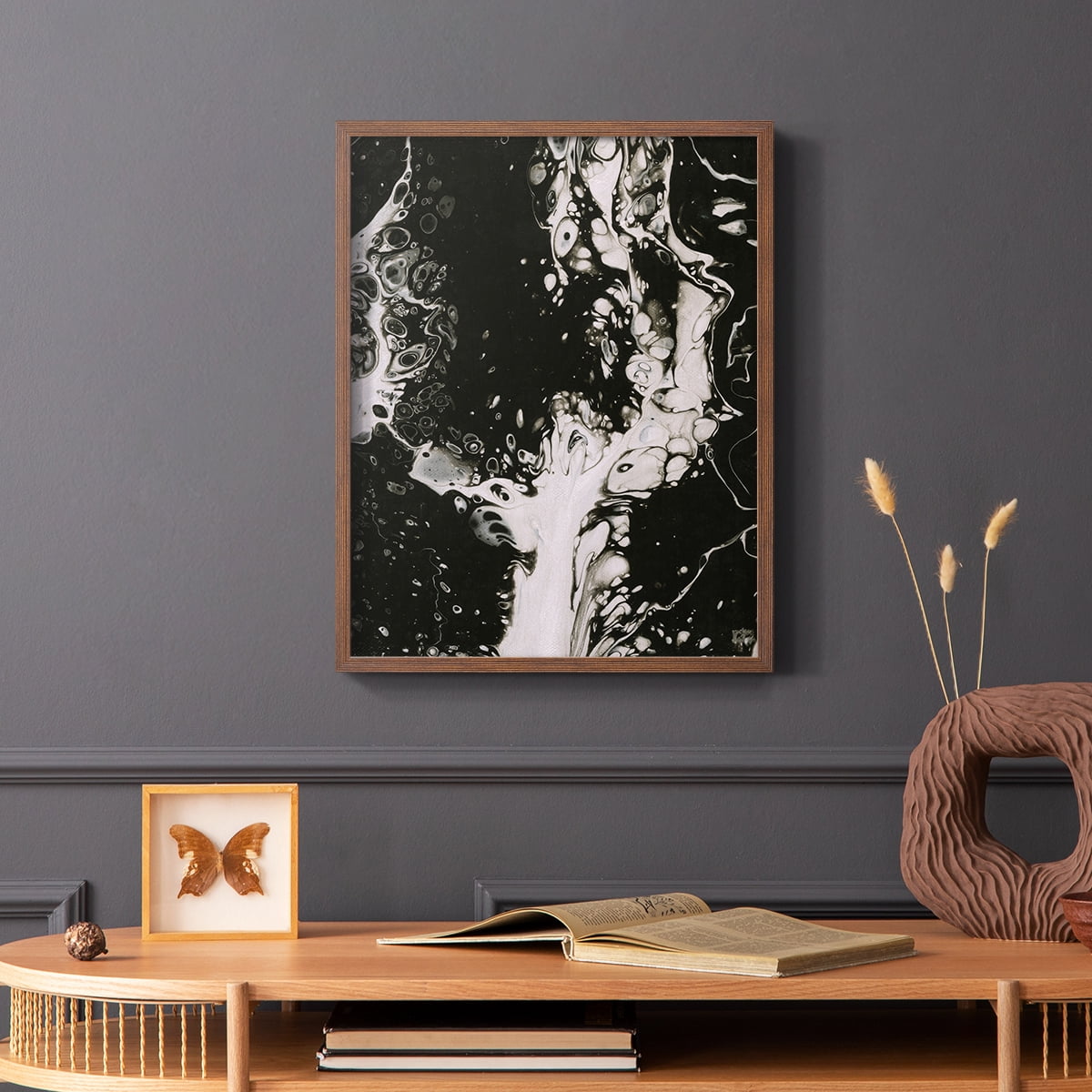 C37 Framed Print in Brown Solid Wood Framed Print No Nail Hanging