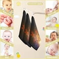thumbnail image 3 of 5 PCS Music Explode Note Baby Muslin Washcloths, Unique Soft Absorbent Face Towel Burp Cloths Cotton Bath Wipes Infant Wash Cloth for Newborn Boys Girls, 3 of 7