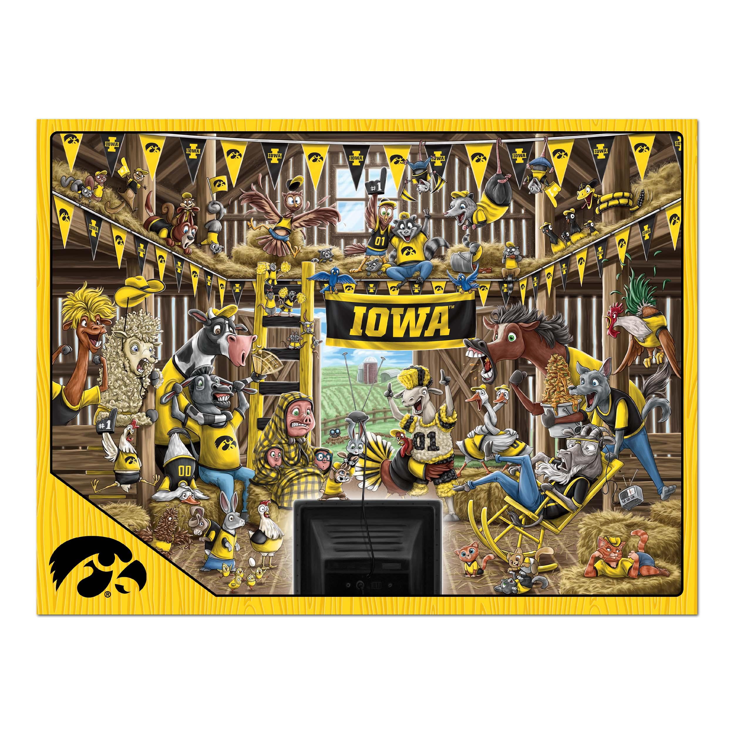 YouTheFan NCAA Iowa Hawkeyes Barnyard Fans Puzzle - 500 Piece