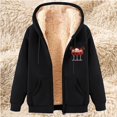 thumbnail image 2 of LEBONYARD Women's Trendy Plus Size Zipper Fuzzy Drawstring Hoodie Thicken Fleece Liner Comfy Solid Colored Long Sleeve Casual Loose Warm Jacket Coat, 2 of 5