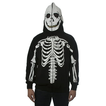 jacket skeleton skull hooded zip mens face walmart dead dialog displays option button additional opens zoom