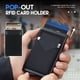 thumbnail image 2 of Los Hombres De La Cartera De Aluminio Bolsillo Trasero De Efectivo Titular Tarjeta De Identificación RFID Bloqueo Delgado De Metal Automática Pop-up, 2 of 4