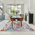 thumbnail image 5 of Crystal Print Flora Transitional Floral Multi Washable Indoor Area Rug, 8x10, 5 of 9