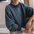 thumbnail image 4 of RYDCOT Sweatshirts for Women Loose Fit Crewneck Solid Color Sweater Long Sleeve Casual Pullover Sweatshirts Fall Winter Tops Blouses Shirts Sale or Clearance, 4 of 6