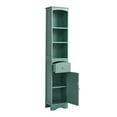 thumbnail image 4 of Ktaxon Freestanding Tall Bathroom Storage Cabinet Linen Tower with Drawer, Door, Open and Concealed Shelves for Living Room Laundry room Bedroom, Green, 4 of 18