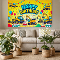thumbnail image 3 of Colorful Construction Vehicle Themed Happy Birthday Backdrop Banner Party Decorations Background for Birthday Party Photography Props Kids Celebrations, 3 of 8