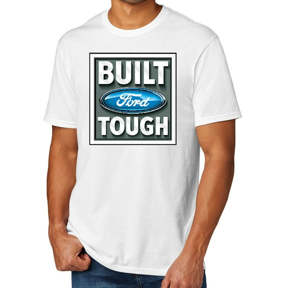 Built Ford Tough Men's TriBlend Tee Shirt, Medium White