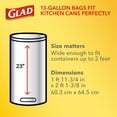 thumbnail image 3 of Glad ForceFlex 13 Gallon Drawstring Tall Kitchen Trash Bags, 80 Bags, 3 of 5