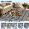 thumbnail image 4 of Garvee 8'x10' Modern Bordered Area Rug Geometric Braided Printed Carpet, Washable Non Slip Rug Soft Low Pile Indoor Mats for Living Room Bedroom Home Office, Black Gray, 4 of 9