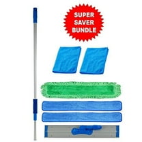 36 inch Professional Commercial Microfiber Mop With Three 36 inch Microfiber Mop Pads and 2 Bonus Microfiber Towels