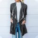 thumbnail image 2 of Mujeres Color Sólido Casual Manga Larga Bolsillo Media Longitud Cardigan Tops Blusa Abrigo Odeerbi ODB-6, 2 of 7